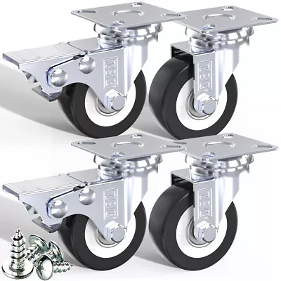 £10.99 • Buy DSL Heavy Duty 50mm 240KG PU Swivel Castor Wheel Furniture Trolley Caster Rubber