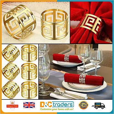 6/12x Alloy Napkin Rings Wedding Towel Holder Buckle Dinner Table Party Banquet • £6.85