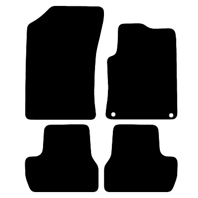 For Citroen C3 2010 To 2016 Tailored Black Car Mats Carpets 4pc Set 2 Clips • £13.99