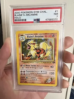 $49.99 • Buy Blaine's Arcanine Holo PSA 7 NM - 2000 Pokemon Gym Challenge 1/132 Near Mint 
