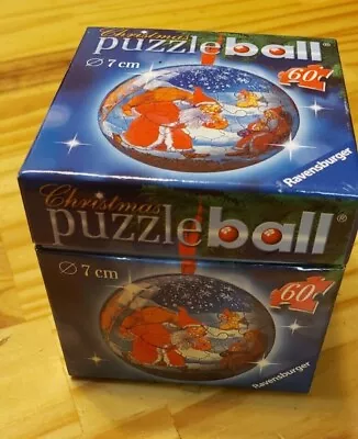 Christmas PUZZLEBALL 60 Piece Ornament Ball Puzzle ©2005 Ravensburger  • $18.99