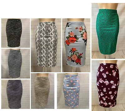£6 • Buy Smart Casual Pencil Tube Wiggle Stretch Knee Length Skirt Size 8-18