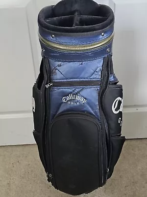 Callaway Great Big Bertha II Golf Staff Bag 7 Way Black Blue Shoulder Strap • $59.99