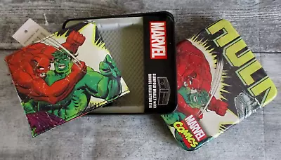 MARVEL COMICS HULK Slimfold Bifold Wallet With Tin Gift Box • $17.90