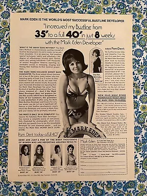 Vintage 1971 Mark Eden Bust Developer Print Ad • $5.90