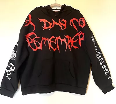A Day To Remember Mens Hoodie Large 2022 Band Black Spellout • $55