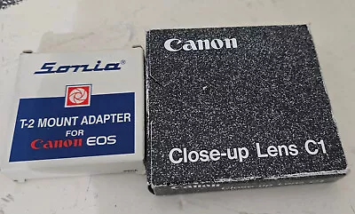 Canon EOS T2 Mount Adaptor And Canon Close Up Lens C1 Bundle • £4.99