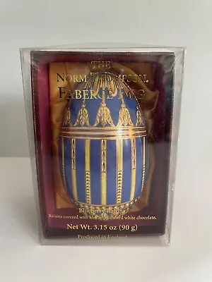 Norm Thompson Faberge Egg Empty Candy Tin - Art Deco Blue/Gold/Red - England • $18