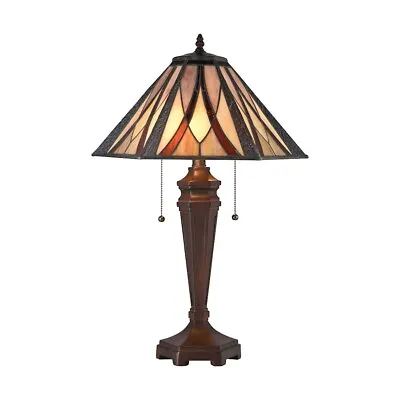 Elk Lighting Foursquare 2-Light Table Lamp Tiffany Bronze - D4085 • $270.30