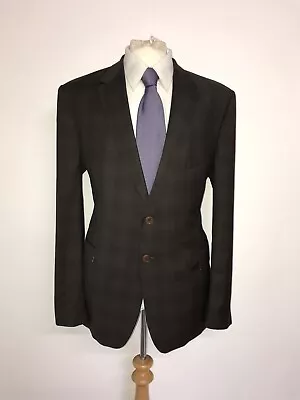 PAUL SMITH - Mens BROWN Checked WOOL SUIT - 44 Reg - W36 L33 - GORGEOUS • $186.75