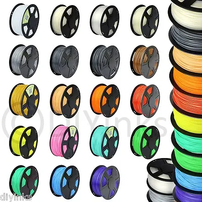 3D Printer Filament 1.75mm 3mm PLA ABS 1kg 2.2lb RepRap Maker Bot 30+ Colors • $24.95