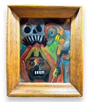 David Tinsley (1951) Painting Skull Pennsylvania PA Outsider Artist Vintage Odd • $550