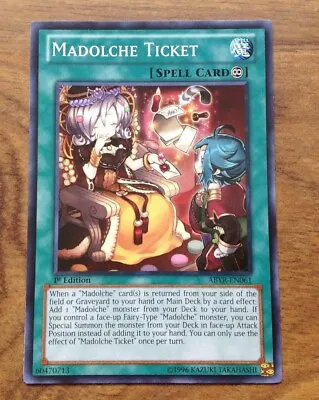ABYR-EN061 Madolche Ticket Common 1st Edition  Yu-Gi-Oh! Card. Free UK Postage • $3.10