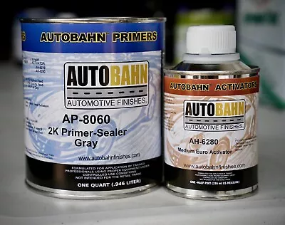 Autobahn AP - 8060 Gray 2K Automotive Primer Sealer Quart Size Kit/High Teck • $59.99