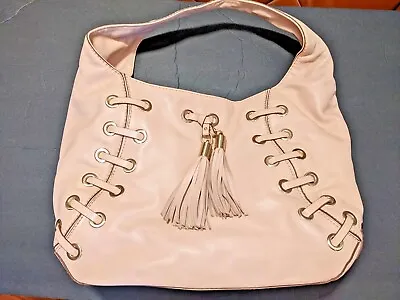 New Michael Kors Astor Grommet Hobo Shoulder Leather Bag Purse Pale Pink • $185