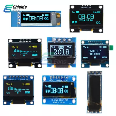 $4.91 • Buy 0.49/0.69/0.91/0.96/1.3 Inch OLED IIC I2C/SPI Screen Display Module For Arduino