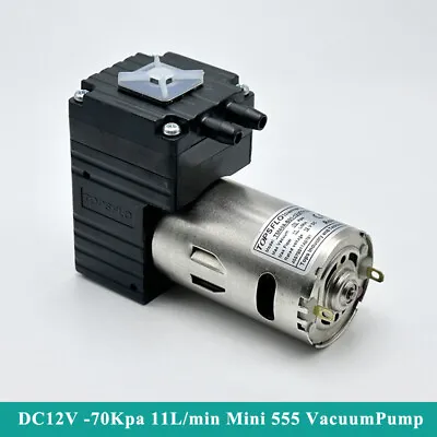 $12.99 • Buy DC 12V Large Flow Mini Piston Vacuum Air Pump Negative Pressure Diaphragm Pump
