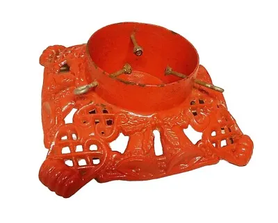 Vintage Red Cast Iron Christmas Tree Stand   • $39.95