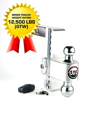 Weigh Safe CTB8-2 Adjustable 8  180 Hitch Ball Mount 2  Shaft 12500 Lbs.  • $229