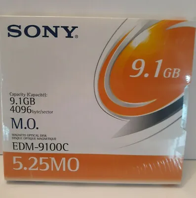 New SONY EDM-9100CWW 9.1GB R/W Optical Disk EDM9100C 5.25 MO Sealed 1 Disk • $19.24