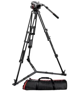 Manfrotto 504HD Head With 546B 2-Stage Aluminum Tripod System • $350