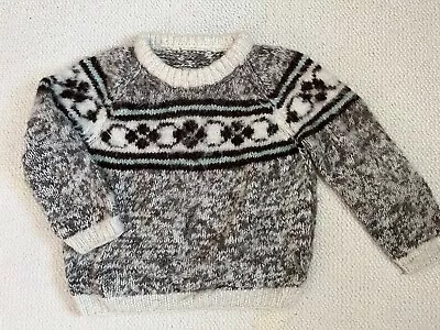 Unique Wool Sweater From Nepal. 100% Wool Hardly Worn Incredibly Warm • $50