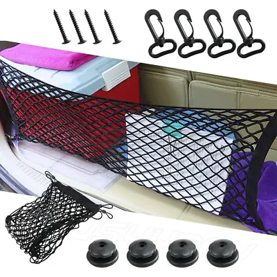 Car Truck Elastic Nylon Rear Cargo Trunk Storage Organizer Net • $12.99