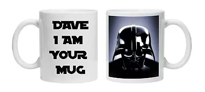 Star Wars Personalised Your Name Darth Vader Mug Printed Coffee Tea Drinks Gift • £12.39