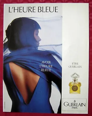 Paper Advertisement - Perfume  L'heure Bleue  By Guerlain 1989 • $3.14