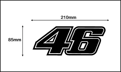 2 X ROSSI 46 Decal Graphic Sticker Bike Valentino 210mm X 85mm • £4.67