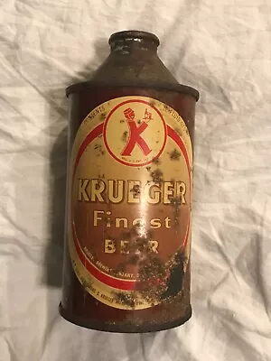 KRUEGER Finest Beer Vintage  Cone Top Can Krueger Brewing 12 Oz 172-6 • $44.99