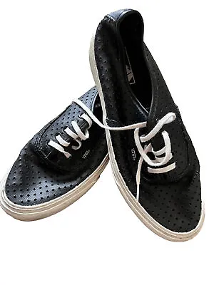 Vans Era Low Leather Perforated Stars Casual Collect Sneakers - Mens 8-Women 9.5 • $31