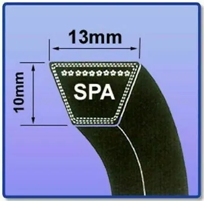 SPA  SECTION V BELTS SPA1057 - SPA1482 13MM X 10MM SPA VEE BELT 1st CLASS POST • £6.15