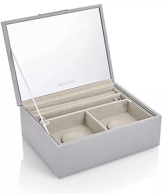 PANDORA Dove Grey Jewellery Box Medium - Brand New  • £89