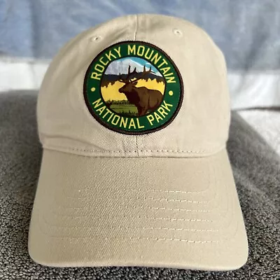 Rock Mountain National Park Adult Beige Dad Cap Hat Camp Hike Bike Escape New • $18.49