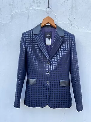 Vintage Versace Jeans Couture Polka Dot Women's Blazer Jacket  Size It 40 Us 4 • $100