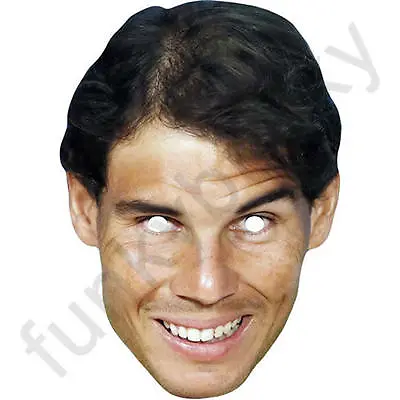 Rafael Nadal Tennis Celebrity Card Face Mask - Ready To Wear - Fancy Dress • £1.45