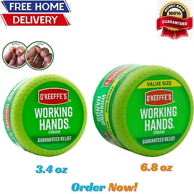 O'Keeffe's Working Hands Hand Cream 3.4 Oz & 6.8 Oz. Jar • $13.99