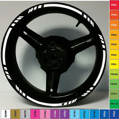 Black Motorcycle 3m Reflective Rim Stripes Wheel Decals Tape Stickers Custom Gp • $20.99