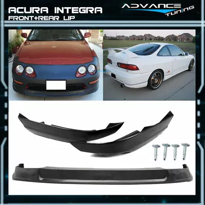 Fits 94-97 Acura Integra Hatchback Concept PU Front & Type-R Rear Bumper Lip ABS • $147.99