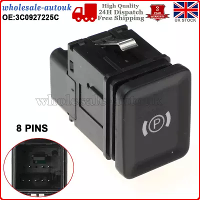 For VW Passat CC B6 Electronic Handbrake Brake Parking Switch Button 3C0927225C • £7.98