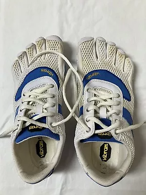 Vibram Five Fingers  Speed W 39 Shoes Sneakers  Womens Blue & White EUC • $25
