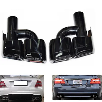 E63 AMG Exhaust Slant Tailpipe H-type Tail Tip  For Mercedes-Ben W204 212 218 • $265.99