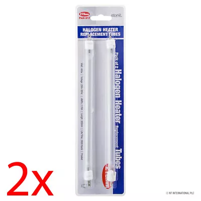 £5.49 • Buy 2 X 2pc Halogen Heater Replacement Tubes 215mm Fire Bar Bulb Lamp 400w Home New
