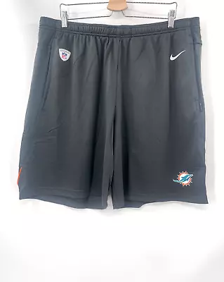 Miami Dolphins Team Issued Nike Shorts W/orange Stripe &pockets Sz-2xl Brand New • $29.99