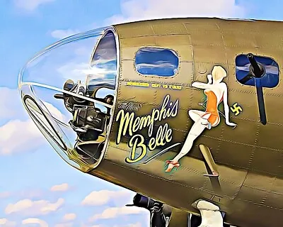 B17 Flying Fortress Memphis Belle New 8 X 10 Digital Art Print Limited Edition  • $8.02