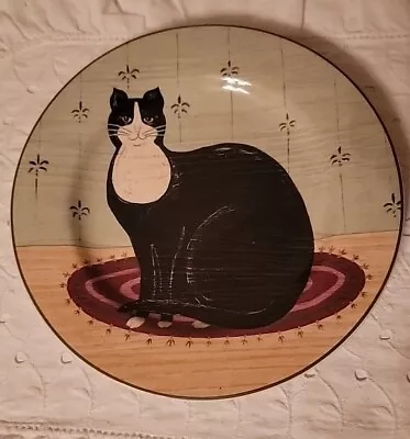 Sakura Warren Kimble Cat Collection 8  Salad Plate Calico - 2000.  1 Plate • $8.78