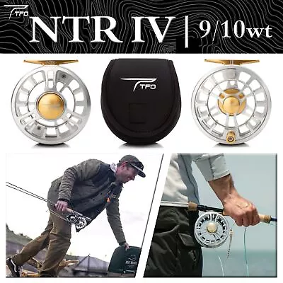 TFO TFR NTR IV CG Silver 9/10wt Fly Reel | Lifetime Warranty - Free Shipping • $189.95