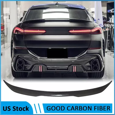 Fit For BMW X6 G06 X6M 2020-2023 REAL CARBON FIBER Rear Trunk Lip Spoiler Wing • $170.99