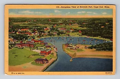 Cape Cod MA-Massachusetts Aerial Harwich Port Antique Vintage Postcard • $7.99